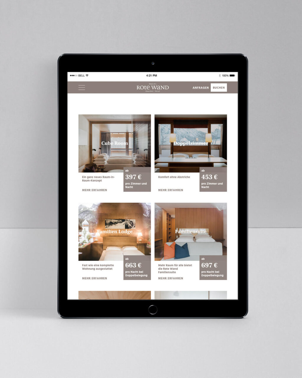 Referenz Rote Wand Gourmet Hotel Website - Baschnegger Ammann & Partner